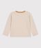 Tee-shirt enfant manches longues &agrave; rayures beige/&eacute;cru/beige