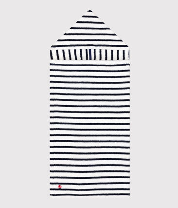 PETIT BATEAU - Cape de bain à rayures bébé en éponge