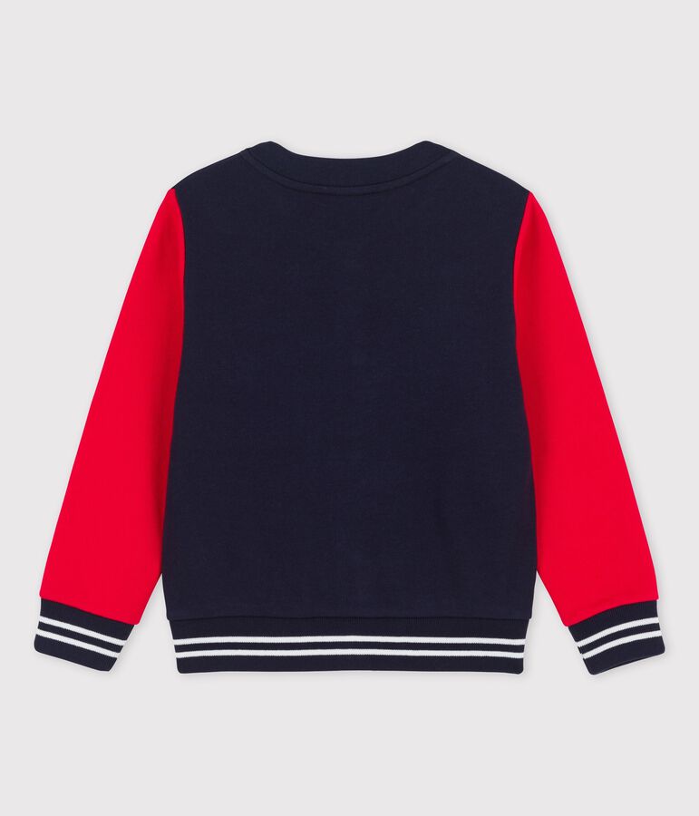 Cardigan teddy en molleton enfant fille gar&ccedil;on rouge PEPS/bleu SMOKING