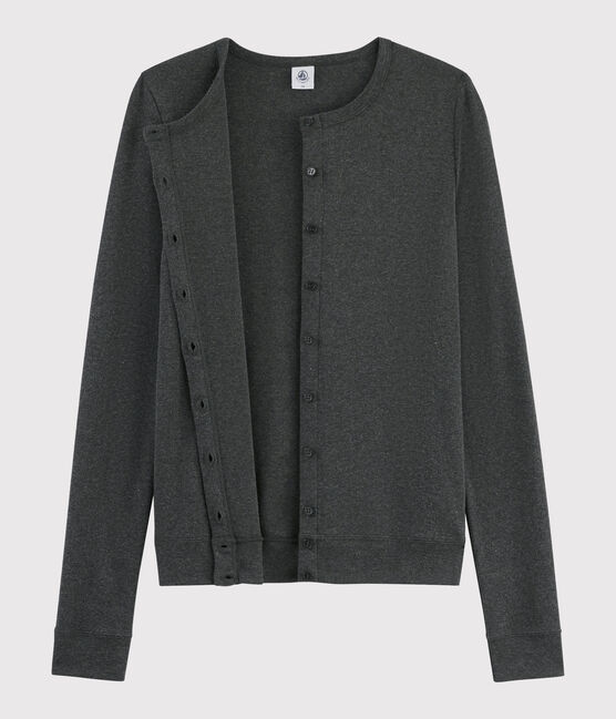 Cardigan iconique en coton Femme gris CITY CHINE