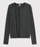 Cardigan iconique en coton Femme gris CITY CHINE