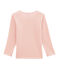tee-shirt manches longues petite fille en laine et coton rose JOLI
