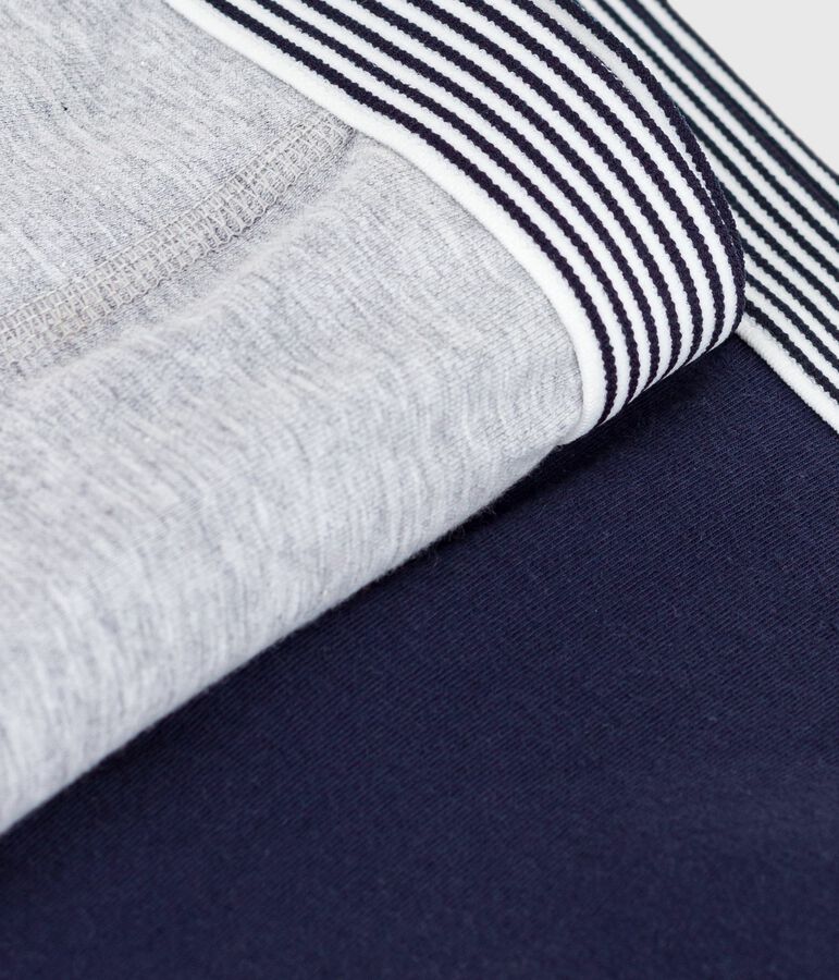 Lot de boxers enfant en coton et elasthanne uni multicouleur