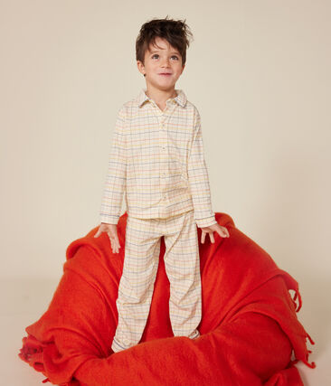 Pyjama en coton imprimé à carreaux enfant