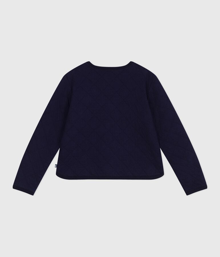 Cardigan femme en coton uni bleu SOIR