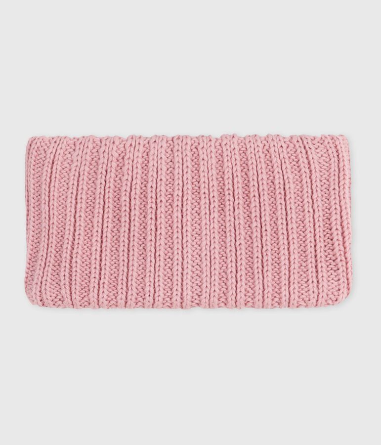 Snood b&eacute;b&eacute; en tricot doubl&eacute; en polaire rose