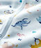 Dors-bien bleu à imprimé animaux bébé en molleton bleu FRAICHEUR/blanc MULTICO