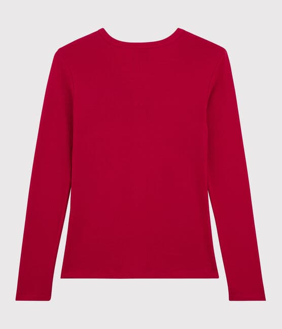 T-shirt col V iconique en coton Femme rouge TERKUIT