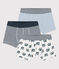 Lot de 3 boxers escargot petit garçon en coton variante 1