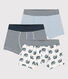 Lot de 3 boxers escargot petit garçon en coton