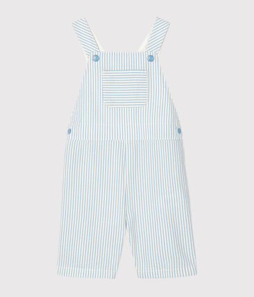 PETIT BATEAU - Salopette courte bébé garçon rayée