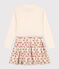 Robe manches longues imprimée enfant fille blanc AVALANCHE/ MULTICO