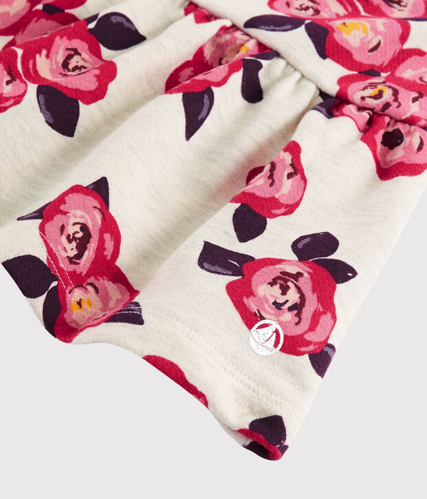 Jupe en molleton enfant fille beige/multicouleur