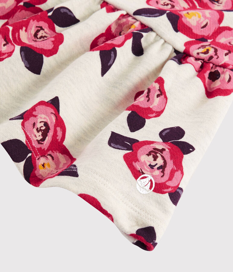 Jupe en molleton enfant fille beige MONTELIMAR/blanc MULTICO