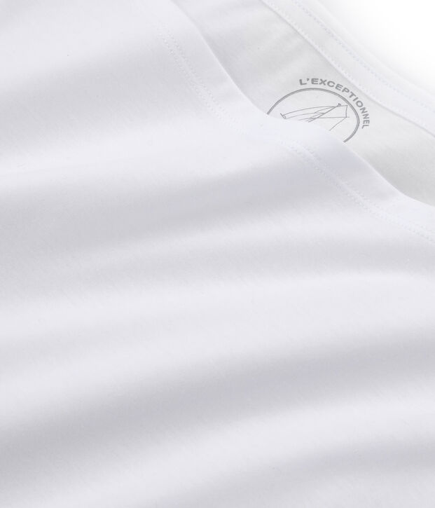 Tee shirt manches courtes coton Sea island femme blanc