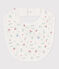 Bavoir naissance en coton imprimé blanc MARSHMALLOW/blanc MULTICO
