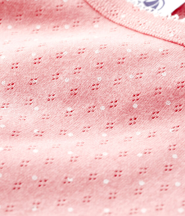 Chemise &agrave; bretelles fantaisie Femme rose/blanc