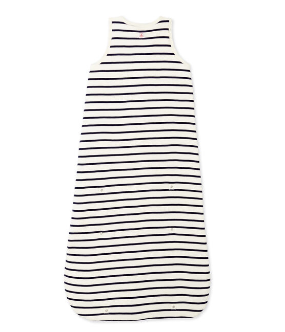 Gigoteuse bébé rayée beige COQUILLE/bleu ABYSSE