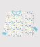 Pyjama imprim&eacute; chats en coton et lyocell enfant blanc MARSHMALLOW/blanc MULTICO