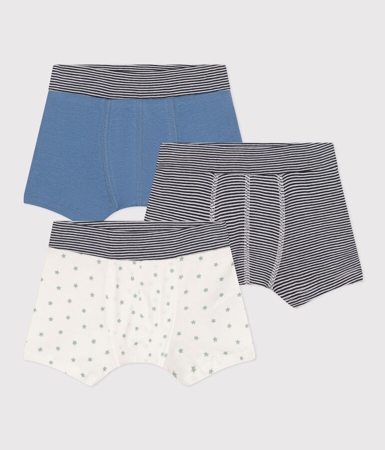 Lot de 3 boxers &eacute;toile en coton enfant multicouleur