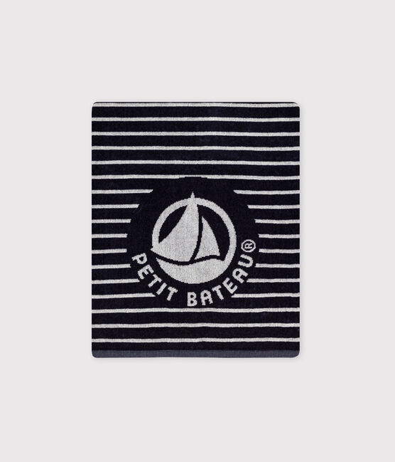 Serviette de plage bleu SMOKING/blanc MARSHMALLOW