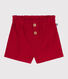 Short bébé en velours uni