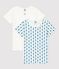 Lot de 2 tee shirts manches courtes imprimé fleur graphique petite fille en coton biologique variante 1
