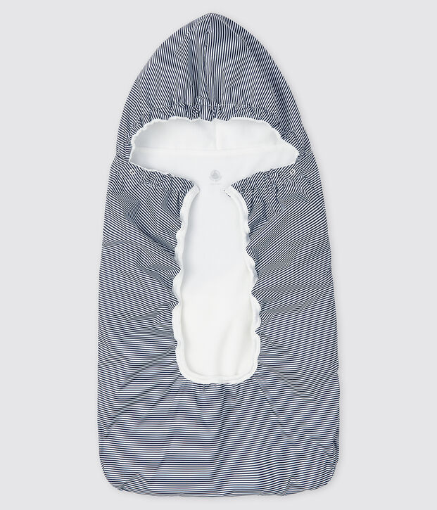 Prot&egrave;ge porte-b&eacute;b&eacute;  &agrave; rayures bleu/blanc