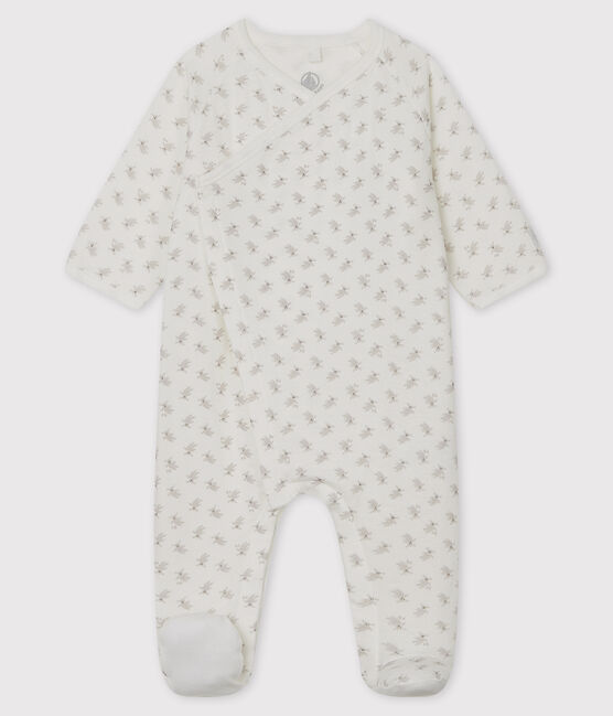Dors-bien lapin bébé en tubique blanc MARSHMALLOW/blanc MULTICO