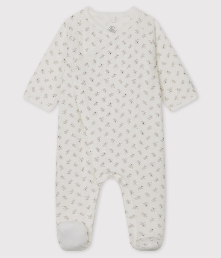 Dors-bien lapin b&eacute;b&eacute; en tubique blanc/multicouleur