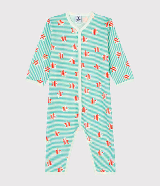 Dors bien sans pieds bébé en côte blanc MARSHMALLOW/blanc MULTICO