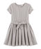 Robe enfant fille marron/blanc