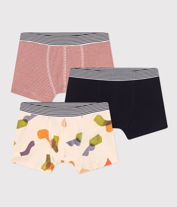 Lot de 3 boxers en coton enfant multicouleur