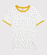 T-shirt col rond à pois en coton  Femme