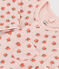 Combinaison longue en tubique imprimé fleuri bébé rose SALINE/blanc MULTICO