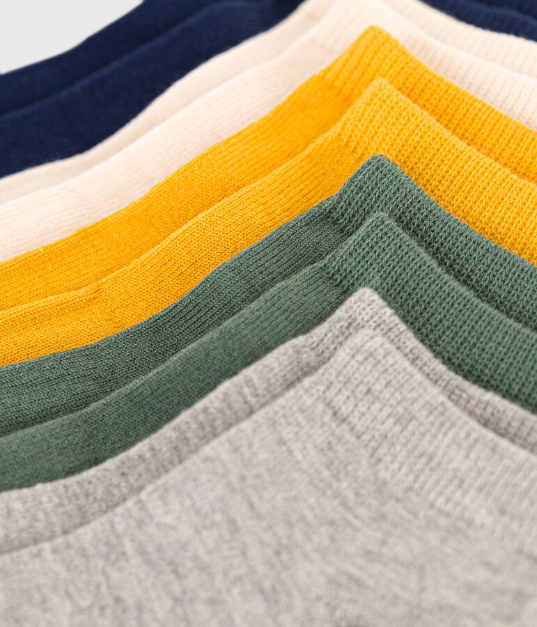5 paires de chaussettes en coton unies enfant variante 1