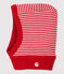 Cagoule bébé à rayures rouge TERKUIT/blanc MARSHMALLOW