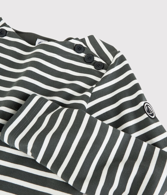Marinière Femme gris ORAGE/blanc MARSHMALLOW