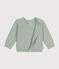 Cardigan en tricot de coton bébé vert HERBIER