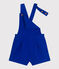 Salopette courte enfant fille bleu SURF