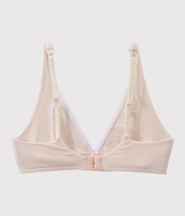 Soutien-gorge en coton stretch Femme rose clair