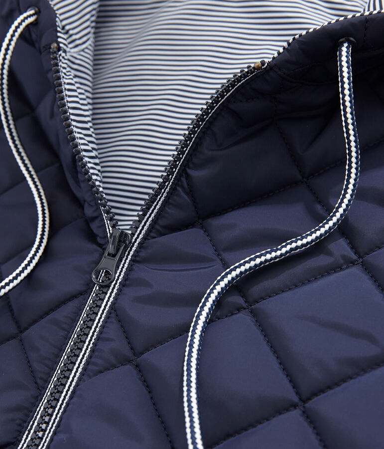 Coupe vent chaud long mixte bleu