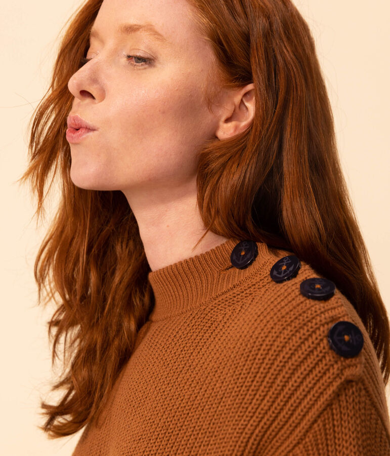 Pull en c&ocirc;te anglaise en coton Femme ALEZAN