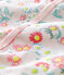 Combicourt milleraies rose bébé fille en côte blanc MARSHMALLOW/blanc MULTICO
