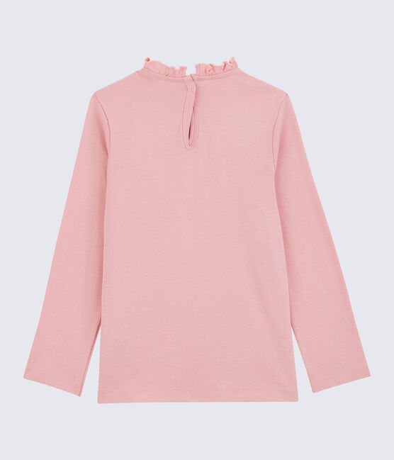 Tee-shirt manches longues en coton enfant fille rose CHARME