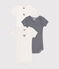 Lot de 3 bodies manches courtes en coton bébé variante 1
