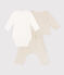 Ensemble en velours et body bébé beige MONTELIMAR CHINE