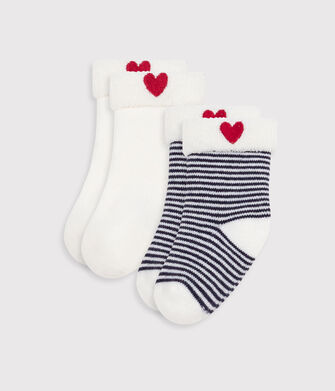 Lot de chaussettes b&eacute;b&eacute; en coton brod&eacute;