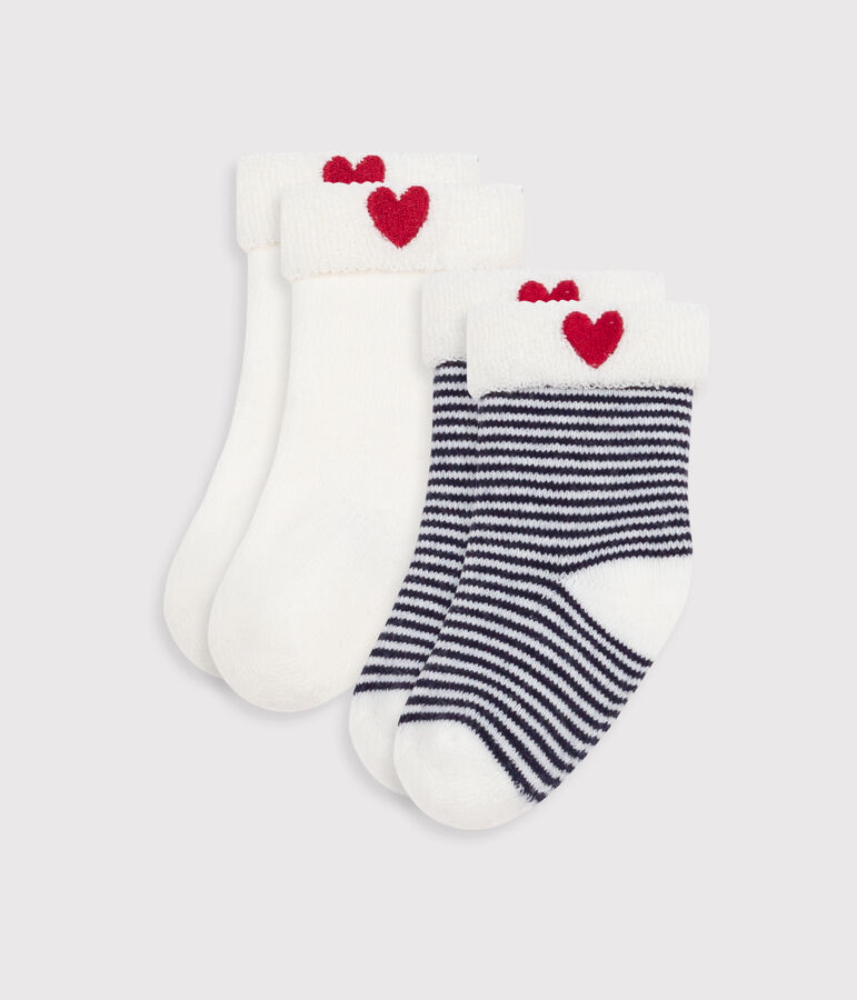 Lot de chaussettes b&eacute;b&eacute; en coton brod&eacute; multicouleur