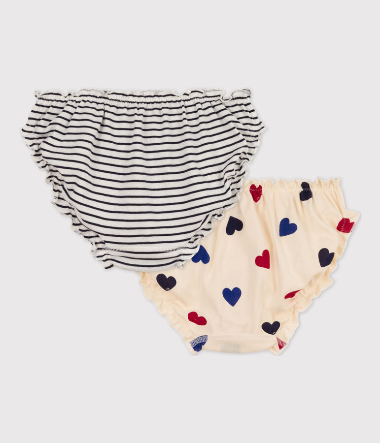 Lot 2 culottes froufrou en coton Femme multicouleur